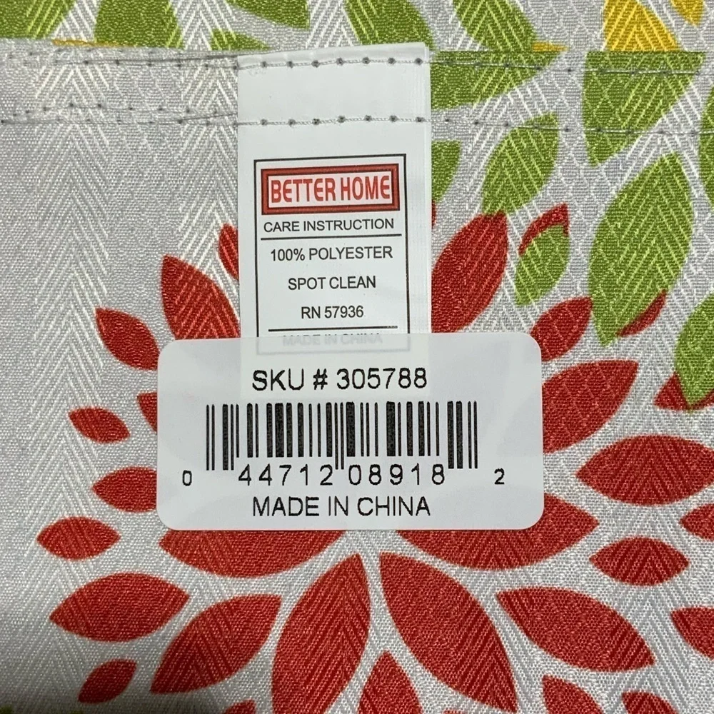 Placemats Printed Fabric Damask Reversible Flower Power 12 X 18 in Set of 4